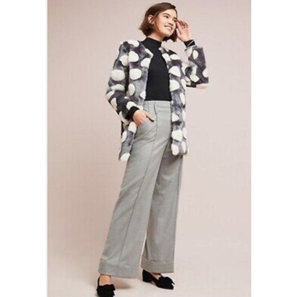 NWT- Ett:twa x Anthropologie The Bubbles Faux Fur Coat - L - Picture 2 of 4